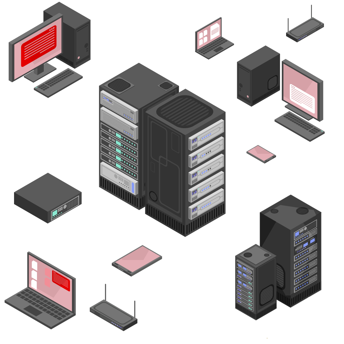 全IT資産のネットワークのイメージ